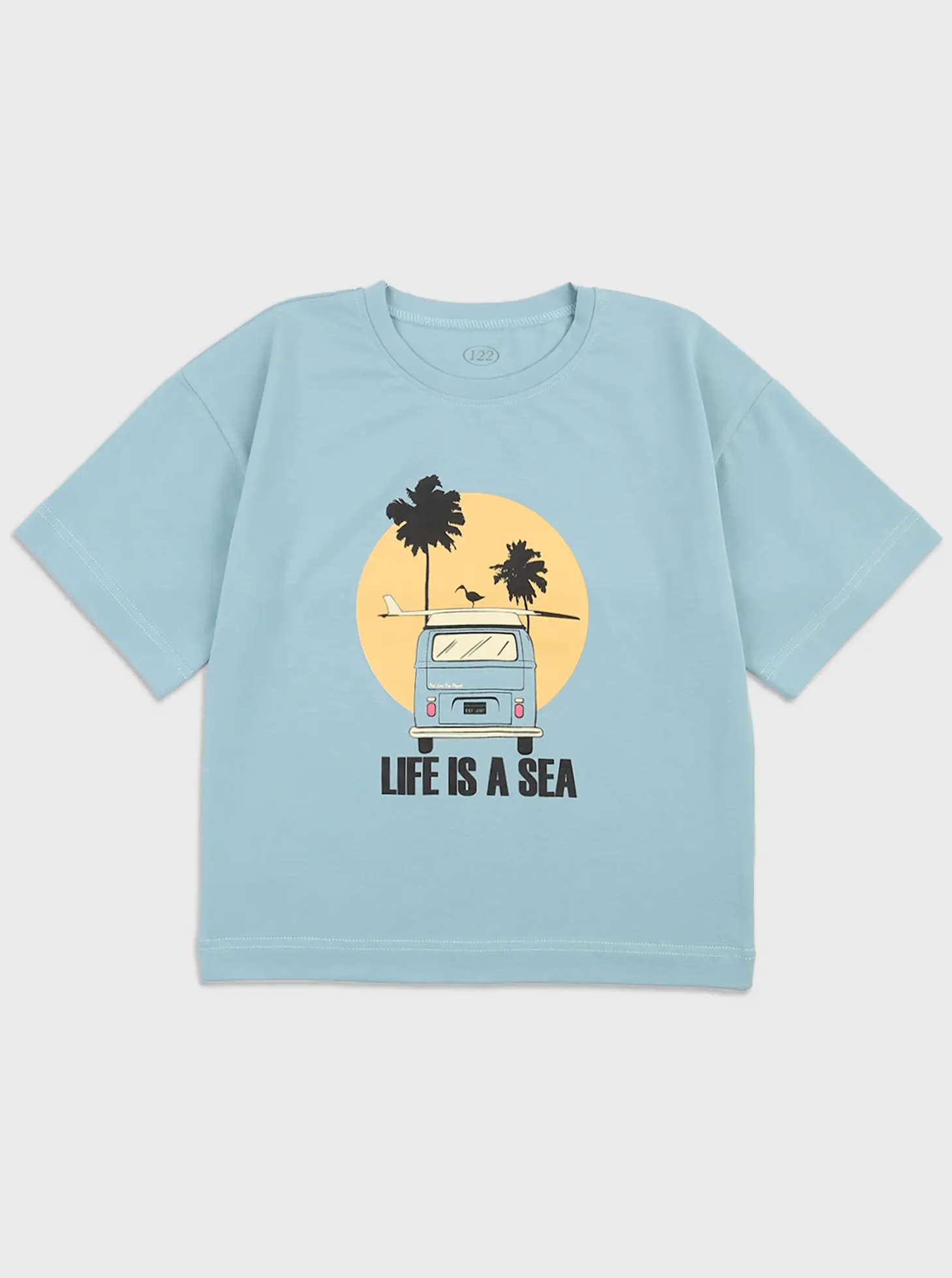 Футболка детская Фламинго Life is a Sea бирюзовая 1005-417 - цена