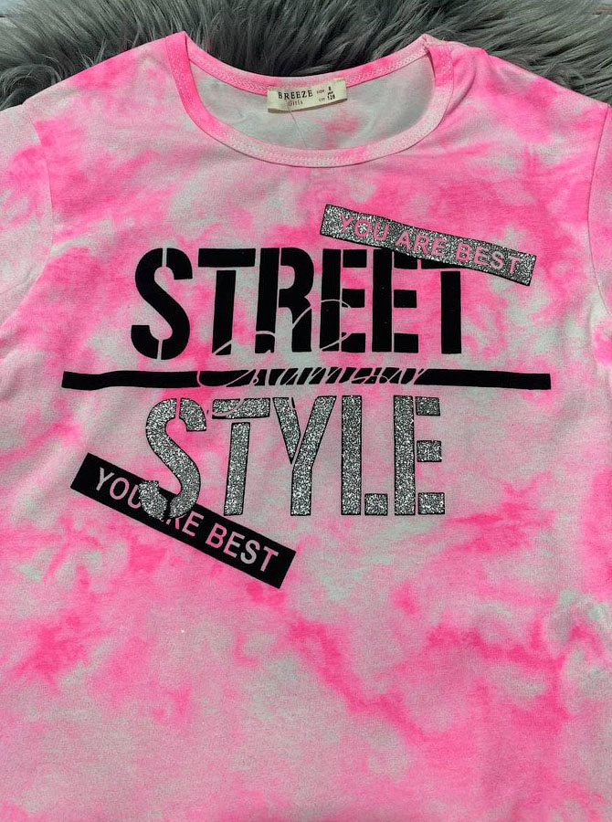 Комплект футболка та бриджі для дівчинки Breeze рожевий 15979 - розміри