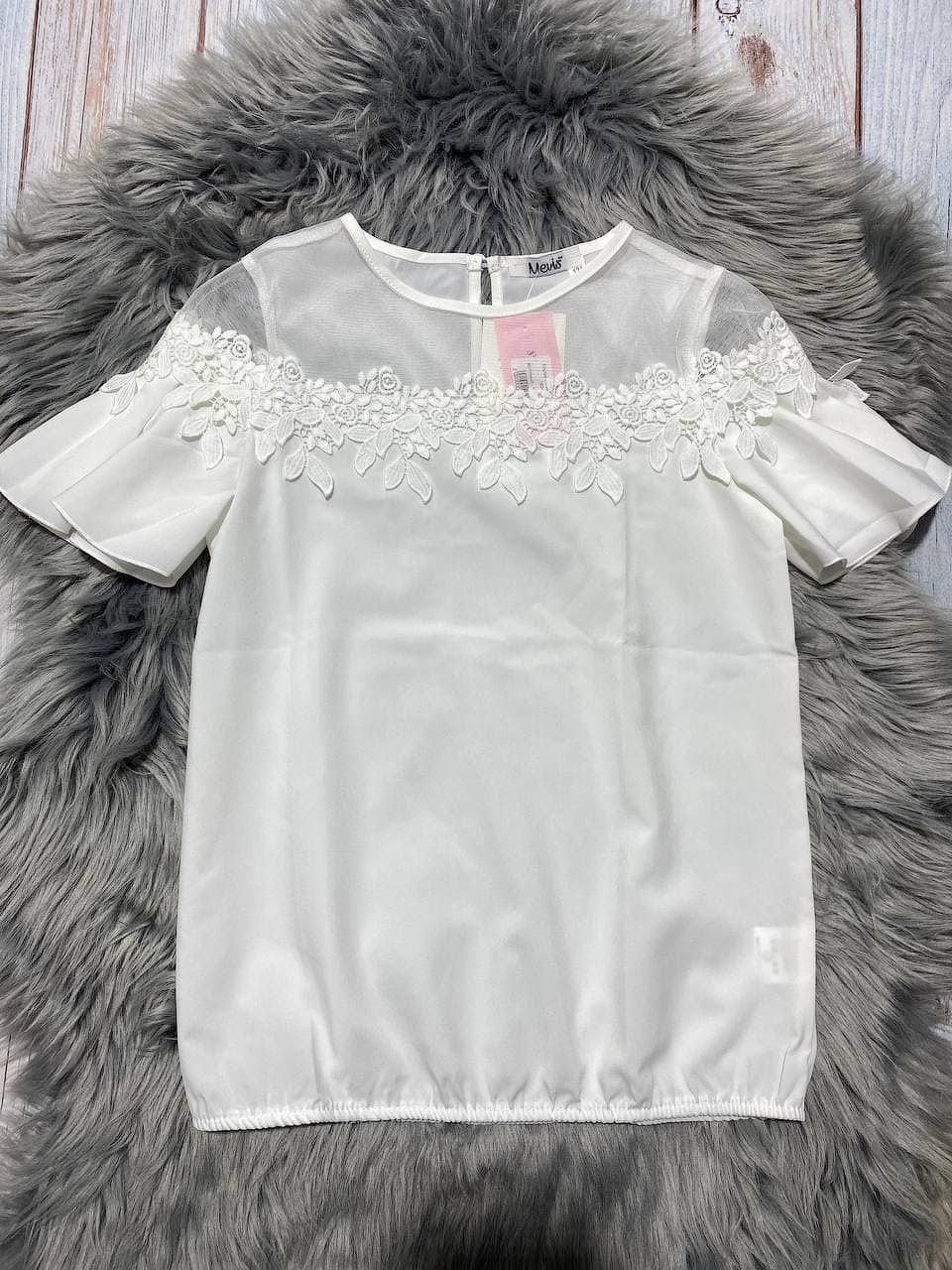 Блузка для дівчинки Mevis молочна 3630-02 - фото