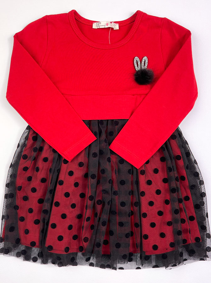 Трикотажна сукня для дівчинки Barmy червоне 0348 - ціна