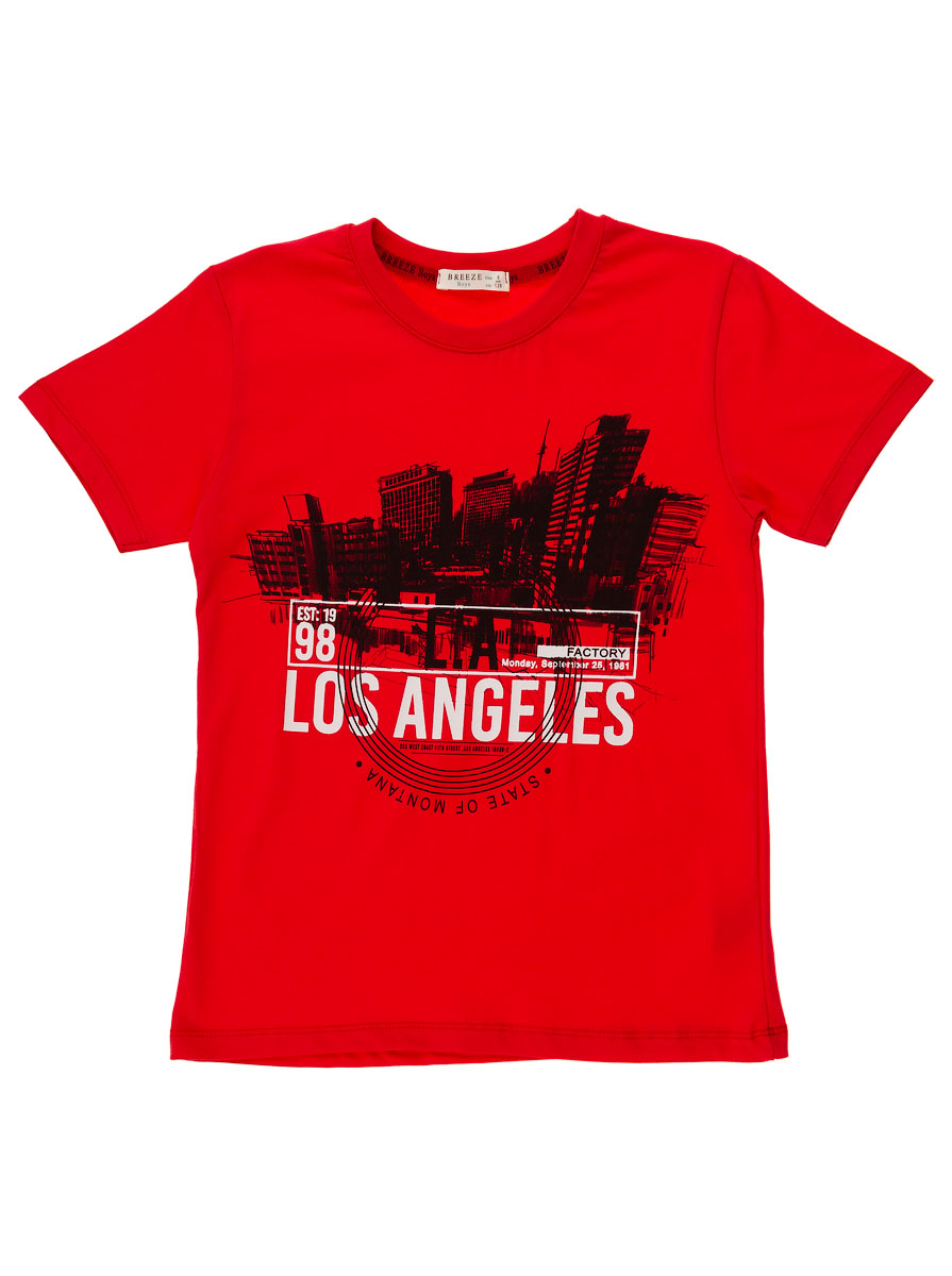 Футболка для хлопчика Breeze Los Angeles червона 12338 - ціна