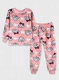 Пижама детская вельсофт Фламинго Собачки персиковая 855-910