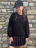 Базовый однотонный детский свитшот черный 2601