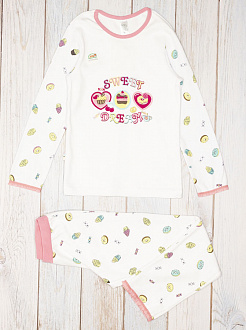 Пижама SMIL Пирожные белая 104303 - ціна