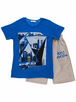 Комплект футболка і шорти Breeze NYC синій 12423 - ціна