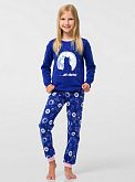 Пижама со светящимся рисунком для девочки Smil Кот фиолетовая 104800