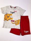 Комплект футболка и шорты для мальчика Breeze Tiger серый 14379