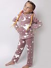 Теплая пижама вельсофт для девочки Фламинго пудра 887-910