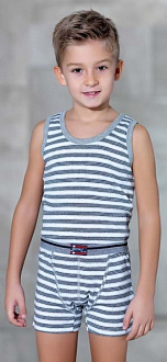 Комплект білизни для хлопчика (майка + боксери) BRIX сірий 9043 - ціна