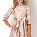 Нарядное платье для девочки Mevis бежевое 3131-01 - ціна