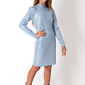 Трикотажне плаття для дівчинки Mevis блакитне 4063-03 - розміри