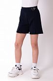 Школьные шорты для девочки Mevis синие 3698-01