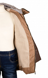Куртка для дівчинки ОДЯГАЙКО коричнева 2686 - фото