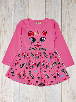 Трикотажна сукня little kitty рожеве 6895 - ціна