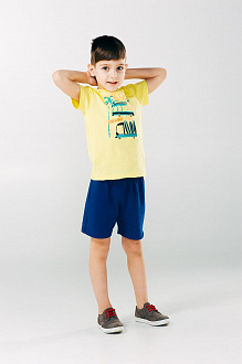 Комплект для хлопчика (футболка + шорти) SMIL Мрійники жовтий 113254 - ціна