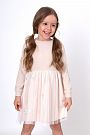 Нарядное платье для девочки Mevis Ромашки бежевое 5063-01