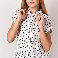 Блузка для девочки Mevis Сердечки белая 3220-01 - ціна