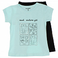 Комплект для девочки футболка и бриджи Benna Котики бирюзовый - ціна