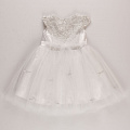 Нарядное платье для девочки Mevis белое 2263-01 - фото