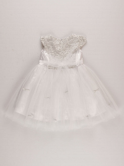 Нарядное платье для девочки Mevis белое 2263-01 - фото