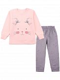 Утепленная пижама для девочки Фламинго Мышонок персиковая 329-313