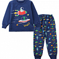 Утеплення піжама для хлопчика Фламінго Space темно-синя 329-328 - ціна