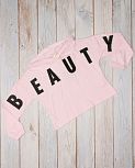 Укороченная кофта с капюшоном для девочки Breeze Beauty розовая 14324