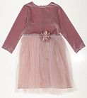 Платье нарядное для девочки Serkon розовое 4170