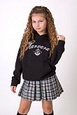Кофта-худи для девочки Mevis College черная 4983-02