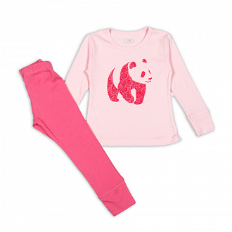 Пижама для девочки Фламинго Панда розовая 255-1005 - цена