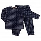 Пижама для мальчика Листики темно-синяя 8382