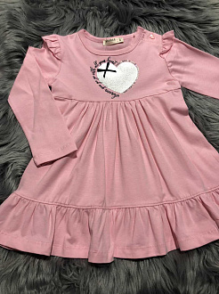 Плаття для дівчинки Breeze Сердечко рожеве 13466 - картинка