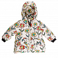 Куртка зимняя для девочки Одягайко Цветы белая 20133 - ціна