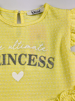 Плаття для дівчинки Mevis Princess жовте 3644-01 - світлина