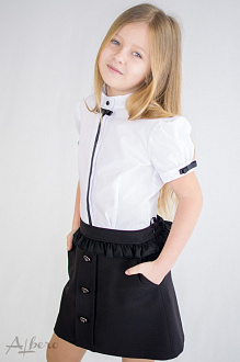 Блузка с коротким рукавом для девочки Albero белая 5007 - ціна