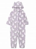 Пижама-кигуруми для девочки Фламинго Зайчики сиреневая 901-910