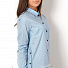 Блузка с длинным рукавом для девочки Mevis Горошек голубая 2643-01 - фото