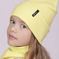 Комплект шапка і хомут для дівчинки Semejka Фрея лимонний 9321 - ціна