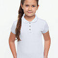Блузка-поло с коротким рукавом для девочки SMIL белая 114362 - цена