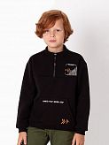 Утепленный свитшот для для мальчика Mevis черный 3850-01