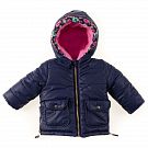 Куртка зимняя для девочки Одягайко темно-синяя с розовым 20040О