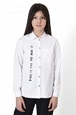 Рубашка коттоновая для девочки Mevis белая 4145-01