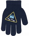 Перчатки для мальчика YO! машина темно-синие R-12