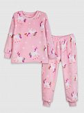 Пижама детская вельсофт Фламинго Единорожки розовая 855-910