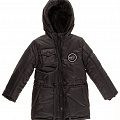 Куртка удлиненная зимняя для мальчика Одягайко черная 20095О - ціна