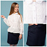 Ошатна шкільна блузка Brilliant Veronika молочна 19110 - ціна