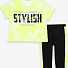 Комплект футболки та бриджі для дівчинки Breeze Stylish салатовий 17022 - ціна