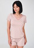 Пижама женская футболка и шорты Роксана Venera розовая 1180-60215