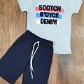 Комплект для хлопчика футболка і шорти Scotch сірий 20225 - ціна