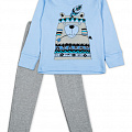 Пижама для мальчика Фламинго Медведь-индеец голубая 246-212 - ціна